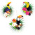 3Pcs DIY Tropical Toucan Palm Leaves Paper Fans Centerpiece Wall Hanging Decorations Summer Luau Hawaiian Party Supplies Easy Joy