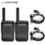 Zastone Rechargeable Long Range Two-Way Radios with Earpiece 2 Pack UHF 400-470Mhz Walkie Talkies Li-ion Battery and Charger Included