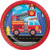 Fire Truck Paper Plates, 24 ct