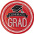 Creative Converting Congrats Grad Red Dessert Plates Party Supplies, Multicolor