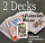 2 Decks of Plastic Coated Jumbo Sized and Jumbo Print Playing Cards