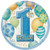 Blue 1st Birthday Dinner Plates, 8ct