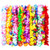 Outus 24 Pieces Hawaiian Ruffled Silk Flower Leis Luau Floral Leis for Dress, Party Necklace and Beach, Assorted Colors