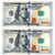 New 100 Dollar Bill Printed Beach Towel (106028) - 2 Pack Set