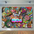 COMOPHOTO 80s Party Photography Backdrop Polyester 7x5ft Hip Hop Birthday Party Banner Photo Background Portrait Graffiti Backdrops for Photo Booth