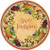 Thanksgiving Medley 10" Paper Gold Dessert Plates, 8 Ct. | Party Tableware