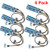 6-Pack PCIe Dual Chip PCI-E 16x to 1x Powered Riser Adapter Card with 60cm USB 3.0 Extension Cable & 6 Pin PCI-E to SATA Power Cable - GPU Riser Adapter Extender Cable - Ethereum Mining ETH (6x V006C)