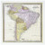 3dRose Old South America Map - Greeting Cards, 6 x 6 inches, set of 12 (gc_50918_2)