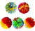 Trooer 5 Pack Monkey Stringy Balls, Soft Active Sensory Stress Balls Fun Toys, Rainbow Pom Bouncy Squishy Balls Colorful Fidgets Toys