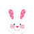 Pink And White Easter Bunny Head Cutout | Party Decoration