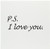 3dRose Greeting Cards, 6 x 6 Inches, Pack of 6, P.S. I Love You (gc_163980_1)