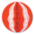 Beistle 55619-RW Tissue Ball, 19-Inch, Red and White