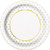Elegant Gold Foil Dots Round Dinner Party Plates - Foil Board, 8 Ct.