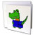 3dRose Funny Cute Alligator Reading Book About Florida - Greeting Card, 6" x 6", Single (gc_255687_5)