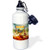 3dRose wb_220606_1"Digital Art Thanksgiving Scarecrow along with Fall harvest veggies" Sports Water Bottle, 21 oz, White