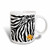 3dRose Floral Zebra Print Ceramic Mug, 11-Ounce