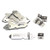 Hasp Latch Lock Karcy Hasp Padlock 2.2"x0.7" Stainless Steel Door Latch Lock Silver with Screws Set of 6