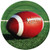 Creative Converting 416340 8 Count Paper Dessert Plates, Gridiron Action, Green/Brown