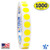 1/2" Neon Yellow Round Color Coding Circle Dot Labels on a Roll, Semi-Gloss, 1000 Stickers.5 inch Diameter.