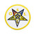 Order of The Eastern Star Round Embroidered Masonic Patch - 3" Diameter