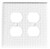Monarch Abode 19019 Hand Hammered Classic White Double Duplex Wall Switch Plate