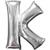 Anagram 32967 Letter K Silver Foil Balloon, 34"