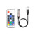 RGBZONE 1m USB DC 5V-24V LED Controller Kit- 17 Key RF Wireless Remote Control Dimmer/Inline LED Controller for 5050 3528 RGB LED Strip Lights