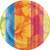 Creative Converting 18 Count Sturdy Style Paper Dessert Plates, 7", Sunset Stripes
