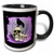 3dRose 27281_4 Three Skull with Raven-Two Tone Black Mug, 11-Ounce, Multicolored