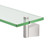 Gatco 4736 Bleu Glass Shelf, Satin Nickel