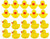 Viskey 20pcs Yellow Ducks Baby Bath Tub Bathing Rubber Squeaky Toys