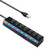 USB Hub,Isightguard 7-Port USB 2.0 Hub with Individual LED lit Power Switches