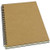 YUREE Spiral Notebook/Spiral Journal Lined, B5 Hard Kraft Cover Wire Bound Notebook Ruled, 70 Sheets (140 Pages), 10.5" x 7.3", Brown