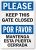 SmartSign "Please Keep This Gate Closed" Bilingual Label | 3.5" x 5" Laminated Vinyl