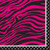 Creative Converting Pink Zebra Boutique Beverage Napkins, 16 Count
