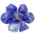 Haxtec Glitter DND Dice Set 7PCS Polyhedral D&D Nebula Dice for Roleplaying Dice Games as Dungeons and Dragons (Blue White Nebula)