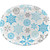 Creative Converting 339027 Winter Snowflake Oval Plates, 10" x 12", Multi-color