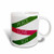 3dRose Green and Red Peace, Love and Joy Inspirational Words Christmas Ceramic Mug, 15-Ounce