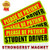 BOTOCAR Student Driver Magnet Car Signs Please Be Patient Student Driver Magnets Reflective Vehicle Bumper Sticker for New Drivers Magnetic Sticker Yellow Large Bold Text 10 x 3.5 Inch, Pack of 3