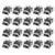 uxcell Mini USB PCB Connector 5P Female Jack Four Foot 90 Degree Angle 20Pcs