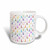 3dRose mug_120179_1 Rainbow Eiffel Tower Pattern Colorful Paris Towers on White Multicolor France Multicolored Ceramic Mug, 11-Ounce
