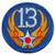 EagleEmblems PM0088 Patch-USAF,013TH (3'')