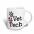 3dRose Vet Tech Veterinarian Pink Ceramic Mug, 11-Ounce