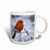3dRose Quebec Male Northern Cardinal Bird Ceramic Mug, 11-Ounce