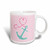 3dRose 165814_1 Cute Anchor And Heart Rope - Pink And Aqua Ceramic Mug 11 oz Multicolor