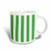 3dRose mug_161544_1 Dark Green and White Stripes Pattern Vertical Striped Stripy Stripey Retro Traditional Classic Ceramic Mug, 11-Ounce