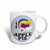 3dRose 165928_1 Cute Girly Heart Star Clouds I Dream Of Apple Pie Ceramic Mug, 11 oz, White