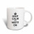 3dRose Keep Calm and Write on, Ceramic Mug, 11-Oz