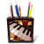 3dRose ph_4094_1 Piano Abstract Tile Pen Holder, 5-Inch