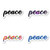 Peace Sticker Pack Inspirational Quotes Stickers - 4 Pack - Laptop Stickers - for Laptop, Phone, Tablet Vinyl Decal Sticker (4 Pack) S211242